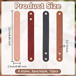 12Pcs 4 Styles Adjustable Leather Cord Bracelets&nbsp;BJEW-OC0001-26