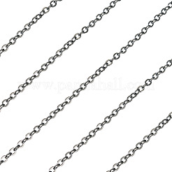 Brass Coated Iron Flat Cable Chains&nbsp;CH-TAC0007-01B