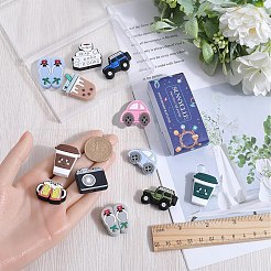 12Pcs 12 Style Food Grade Eco-Friendly Silicone Focal Beads&nbsp;SIL-SC0001-36
