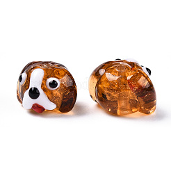 Handmade Gold Sand Lampwork Beads&nbsp;LAMP-L079-03-M