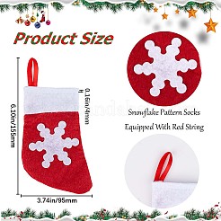 Christmas Socks Non Woven Fabric Cutlery Set Bags&nbsp;LS-AJEW-WH0329-96