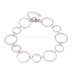 304 Stainless Steel Link Chain Bracelets for Women&nbsp;BJEW-P373-03C-P