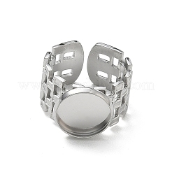 304 Stainless Steel Cuff Ring Components&nbsp;SA-CBA37BC-17C-P