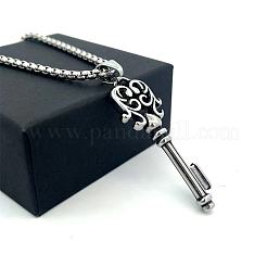 Vintage Punk 304 Stainless Steel Key Pendant Necklaces&nbsp;GR5829