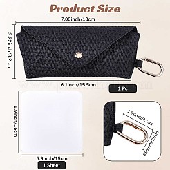 1Pc Imitation Leather with Iron Eyeglass Cases&nbsp;ABAG-CN0001-71A