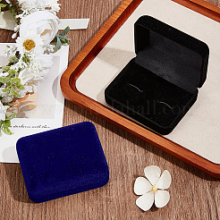 2Pcs 2 Colors Velvet Gift Storage Boxes&nbsp;CON-BBC0001-26