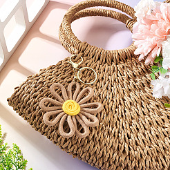Polyester Flower Keychain&nbsp;KEYC-TAC00065-01