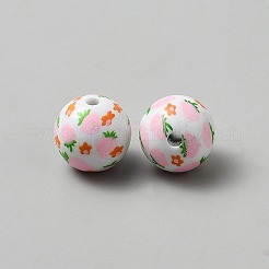 Printed Wood Beads&nbsp;WOOD-TAC0019-13
