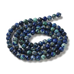 Natural Chrysocolla and Lapis Lazuli Beads Strands&nbsp;G-Z150-A04-4mm