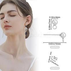 304 Stainless Steel Ball Post Stud Earring Findings&nbsp;STAS-BBC0004-75A
