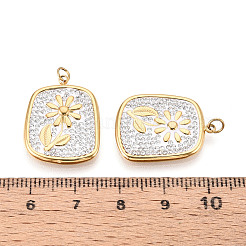 304 Stainless Steel and Polymer Clay Crystal Rhinestone Pendants&nbsp;STAS-T069-60B