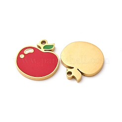 Fruit Seris 304 Stainless Steel Enamel Charms&nbsp;STAS-U060-03G-10