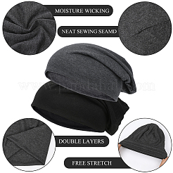 2Pcs 2 Colors Cotton Beanie Hat&nbsp;AJEW-CY0001-45