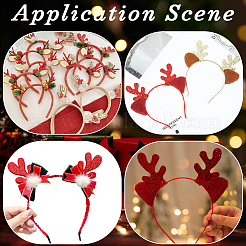 30Pcs 3 Colors Christmas Theme Imitation Leather Ornament Accessories&nbsp;DIY-GF0011-74B