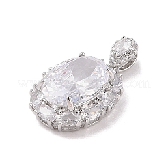 Rack Plating Brass Micro Pave Cubic Zirconia Pendants&nbsp;ZIRC-I066-02P-02