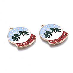 Eco-Friendly Alloy Enamel Pendants&nbsp;ENAM-Q437-065-NR