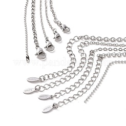 5Pcs 5 Style Heart & Bowknot & Cross Clear Cubic Zirconia Pendant Necklaces Set&nbsp;NJEW-JN04145