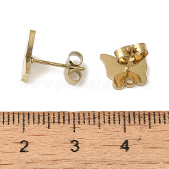 Ion Plating(IP) 304 Stainless Steel Stud Earring Findings&nbsp;STAS-I206-67G