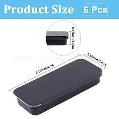 6Pcs Tinplate Storage Boxs with Slider Lids&nbsp;CON-CN0001-12A