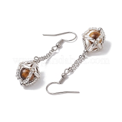 Glass Seed Beads Dangle Earrings&nbsp;EJEW-MZ00350-03