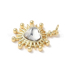 Heart Brass Pendants&nbsp;KK-D426-16F-G