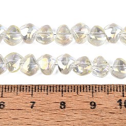 Electroplate Transparent Glass Beads Strands&nbsp;EGLA-Q133-01A-12