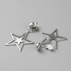 Brass Clip-on Earrings&nbsp;EJEW-WH0019-29P