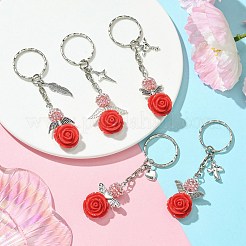 Resin & Alloy & Glass Keychain&nbsp;KEYC-MZ00015