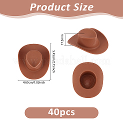 40Pcs Plastic Doll Hats&nbsp;AJEW-DC0003-40