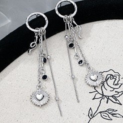 Alloy Rhinestone Stud Dangle Earrings for Women&nbsp;WG48D01-01