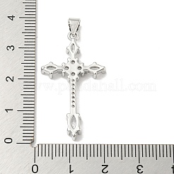 Rack Plating Brass Micro Pave Cubic Zirconia Pendants&nbsp;KK-F869-15P