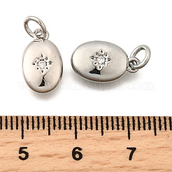 Brass Micro Pave Cubic Zirconia Pendants&nbsp;KK-I275-32P