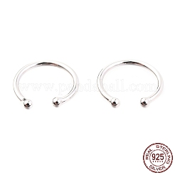 Anti-Tarnish Rhodium Plated 925 Sterling Silver Cuff Earrings&nbsp;EJEW-H124-06P