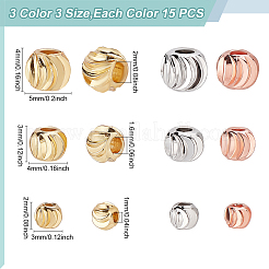 135Pcs 9 Styles Brass Spacer Beads&nbsp;KK-ME0001-34