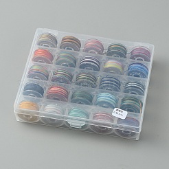 25 Rolls 25 Colors Round Segment Dyed Waxed Polyester Thread String&nbsp;YC-YW0001-02A