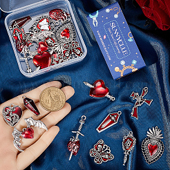 24Pcs 12 Styles Alloy Enamel Pendants&nbsp;ENAM-SC0005-62