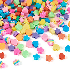 150Pcs 2 Styles Handmade Polymer Clay Beads&nbsp;CLAY-TA0001-73