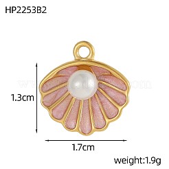 304 Stainless Steel Enamel Pendants&nbsp;STAS-OY003-29G