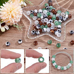 120Pcs 4 Colors Acrylic European Beads&nbsp;OACR-SP0002-26