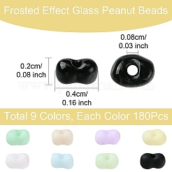 90g 9 Colors Glass Frosted Seed Beads&nbsp;SEED-YW0002-53A