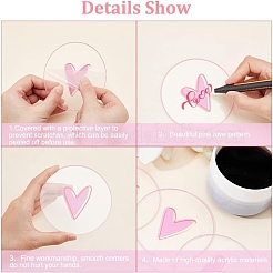 6Pcs Transparent Acrylic Cup Mats&nbsp;AJEW-FG0002-10B