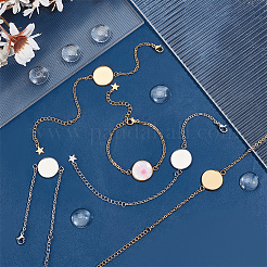 DIY Blank Dome Link Bracelet Maknig Kit&nbsp;DIY-NB0010-47B