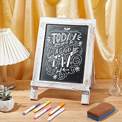 Rectangle Wood Desktop Blackboard&nbsp;AJEW-WH0410-44B