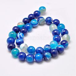 Natural Striped Agate/Banded Agate Bead Strands&nbsp;G-G962-10mm-03