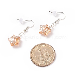 Glass Star Braided Dangle Earrings&nbsp;EJEW-JE04952