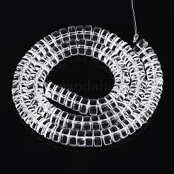 Transparent Glass Beads Strands&nbsp;GLAA-N028-4x8mm-01