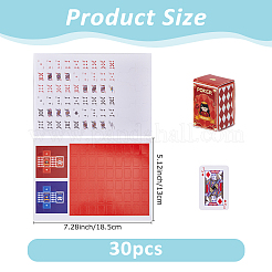30Pcs Mini Paper Pokers&nbsp;AJEW-FH0006-32