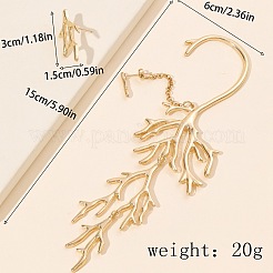 Coral Shape Alloy Dangle Stud Earrings&nbsp;FS-WG5BDD1-01