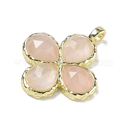 Natural Rose Quartz Faceted Pendants&nbsp;G-A308-01G-13