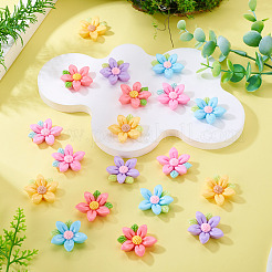 20pcs Opaque Resin Cabochons&nbsp;RESI-TADJ0001-08A